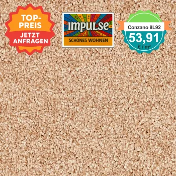 Vorwerk Teppichboden Conzano 8L92 pfirsich – Querformat, Teppichboden in zartem Pfirsichton, warm und leicht, nur 53,91 €